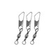 Grey Fishing Line to Hook Clip Swivels Connector 30PCS